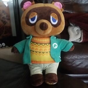 Tom Nook Plush Toy - Green Jacket, Brown Plush